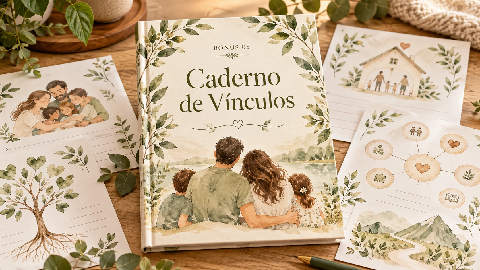Capa do bônus Caderno de Vínculos